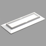 10.15" x 4" Rectangular Melamine Plate, White
