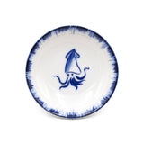3.5" Ceramic Plate, Blue — Seafood Assortment Design