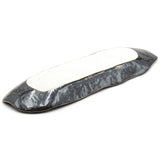 13.35" x 4" Rectangular Ceramic Sushi Plate, Black