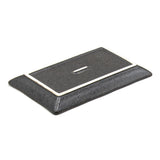 7.5" x 4.75" Ceramic Plate, Dark Brown, Gray
