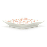 7.25" Square Ceramic Plate, White, Pink — Sakura Design