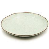 10.25" Ceramic Plate, Green, Brown