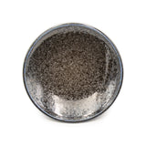 4.75" Ceramic Plate, Dark Brown, Blue
