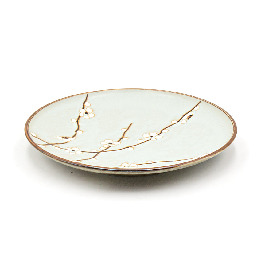 10" Round Ceramic Plate, Blue