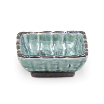 2.85" Square Ceramic Sauce Dish, Green