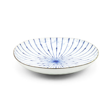 4.75" Ceramic Plate, Blue — Fubuki Tokusa Design