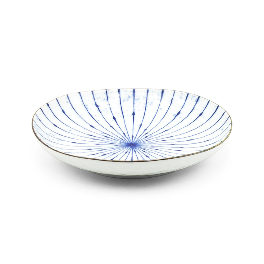 4.75" Ceramic Plate, Blue — Fubuki Tokusa Design