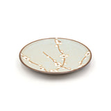 6-1/2" Round Ceramic Plate, Aqua