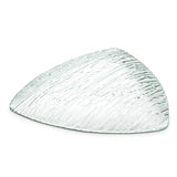 9.5" Triangular Textured Glass Plate, Clear