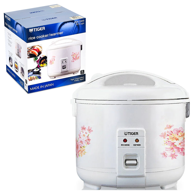 Tiger Rice Cooker/Warmer 10 Cup, Flower, Made in Japan