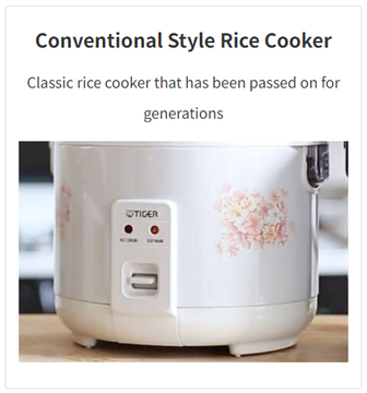 Tiger Rice Cooker/Warmer 5.5 Cup, Flower, Made in Japan