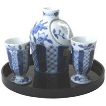 Sake Set Piece 3-Piece 1:2 (bl)