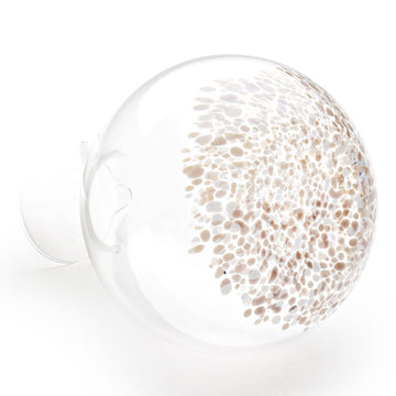 Glass Sake Bottle Brown Dots - 3.5"D x 5"H / 12.7cm