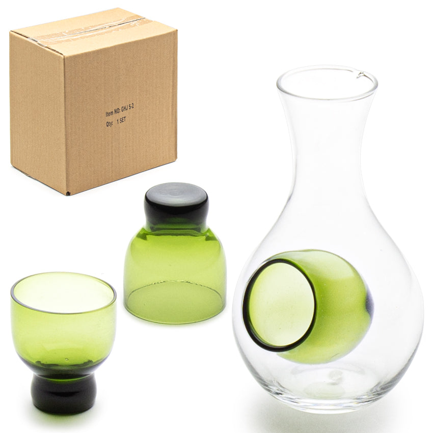 Cold Sake Glass Set 1:2 - Green