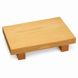 Higher view of 104027-C wooden sushi geta and its two supports