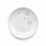 Ceramic 10-Piece Plate & Bowl Set, White — Sakura Design, Plate overhead