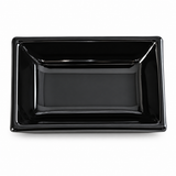 Melamine Rectangular Sauce Dish 3-3/4"x2-1/2", Black. Near-top-alternate.
