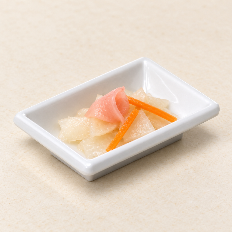 White Rectangular Melamine Sauce Dish — 2 oz