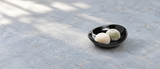 Melamine Round Soy Sauce Plate 3-1/2"x3/4", Black. Alternative serving suggestion.