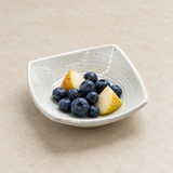 236318: 3.5" Square Melamine Coupe, White. food-service context