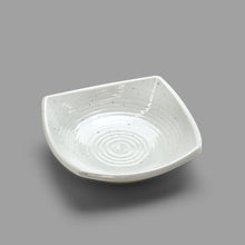 236318: 3.5" Square Melamine Coupe, White. Angled whole-product view
