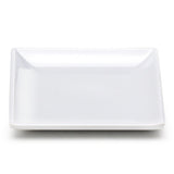 Melamine Square Flare Plate 4-1/2", White. Alternate product view.