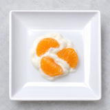 Melamine Square Flare Plate 4-1/2", White. Alternative serving suggestion.