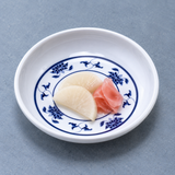Melamine Round Sauce Dish 3-1/4", Blue Lotus. Alternative serving suggestion.