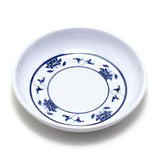 Melamine Round Sauce Dish 3-1/4", Blue Lotus. Angled product view.