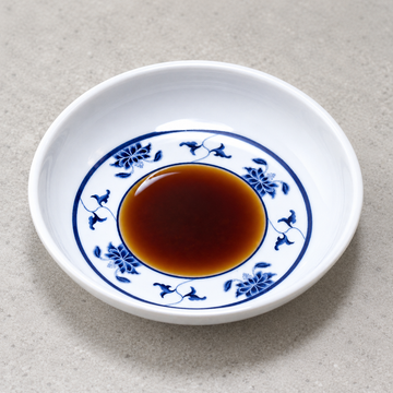 Melamine Round Sauce Dish 3-1/4", Blue Lotus. Serving suggestion.