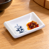 310-BZ blue bamboo melamine sauce dish in restaurant service