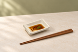 310-J Autumn Grass rectangular melamine sauce dish. Soy dipping sauce context