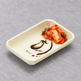 Melamine Rectangular Sauce Dish 3-5/8"x2-1/2", Eggplant. Alternative serving suggestion.