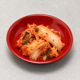 Melamine Round Sauce Dish 4", Black/Red. Serving suggestion.