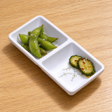 333-WP White Plum melamine dish with sides