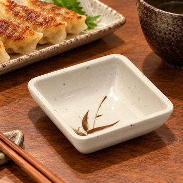 334-J beige Autumn Grass melamine sauce dish in table service