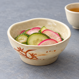 3-1/4" Melamine Round Sauce Bowl, Gold Orchid, Styled view