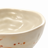 4-1/4" Melamine Round Wave Rice Bowl, Gold Orchid, Detail view