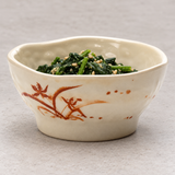 4-1/4" Melamine Round Wave Rice Bowl, Gold Orchid, Serving example