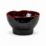 4-1/4" Melamine Round Wave Rice Bowl, Tenmoku, Alternate view