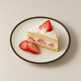 ROUND PLATE Cream with Brown Rim. Alternative serving suggestion.
