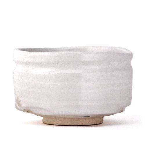4313-H01: low-frontal bowl with -visible cloudy white glaze.