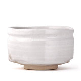 4313-H01: low-frontal bowl with -visible cloudy white glaze.