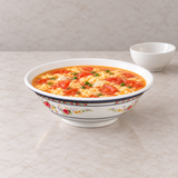 9-3/4" Melamine Rimless Bowl, Peacock 70oz., Serving example
