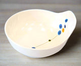 4⅜″ White Rain Flower Melamine Sauce Bowl — 1¾″ High, Product view