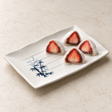 Melamine Rectangular Plate 11-3/8"x7-1/4", Bamboo. Alternative serving suggestion.