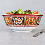 8" Melamine Swirl Bowl 45oz, Peacock, Styled view