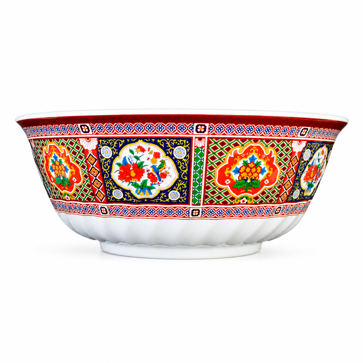 8" Melamine Swirl Bowl 45oz, Peacock, Product view