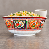 8" Melamine Swirl Bowl 45oz, Peacock, Serving example