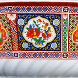 9" Melamine Swirl Bowl 72oz, Peacock, Detail view